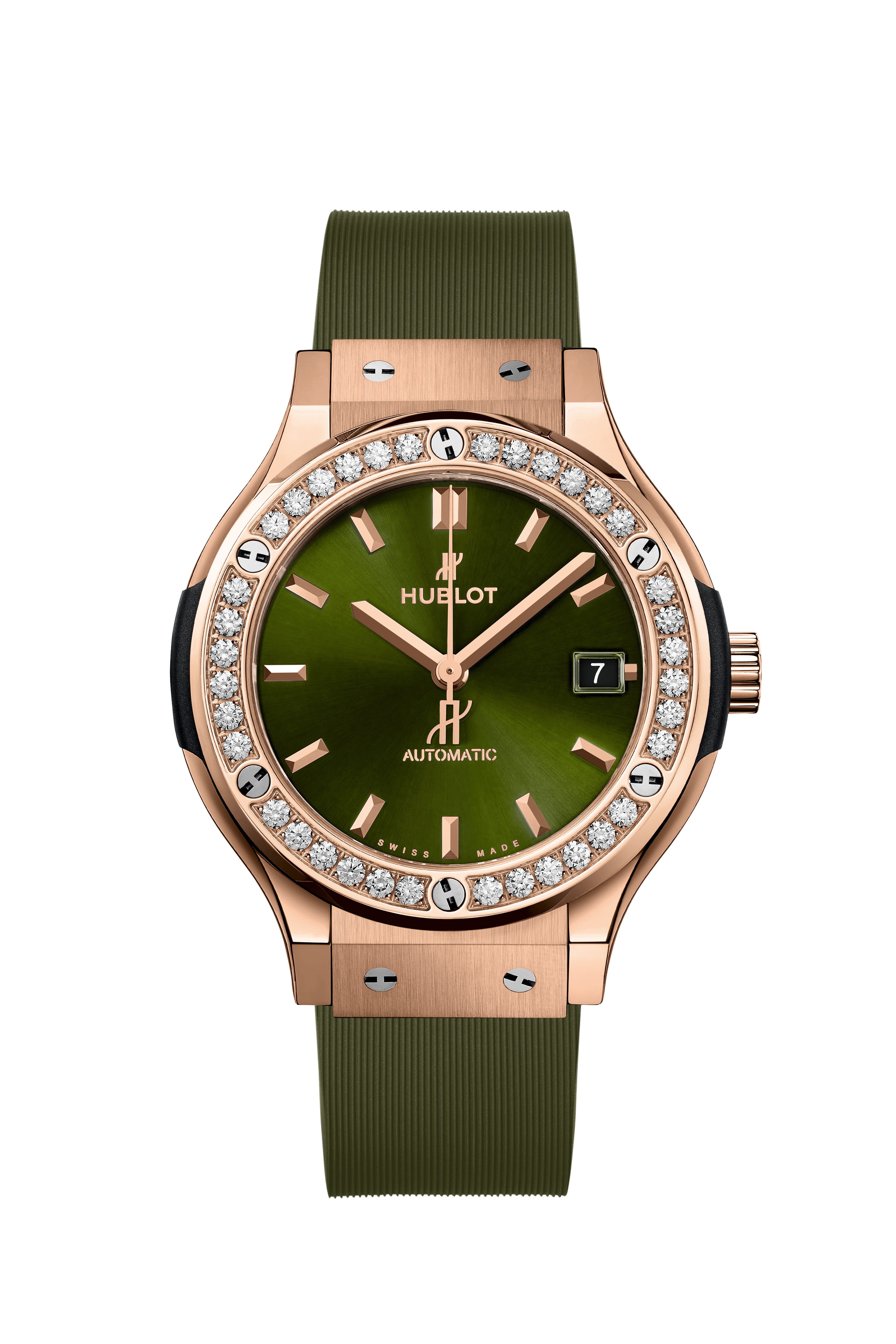 Classic Fusion King Gold Green Diamonds 38 mm