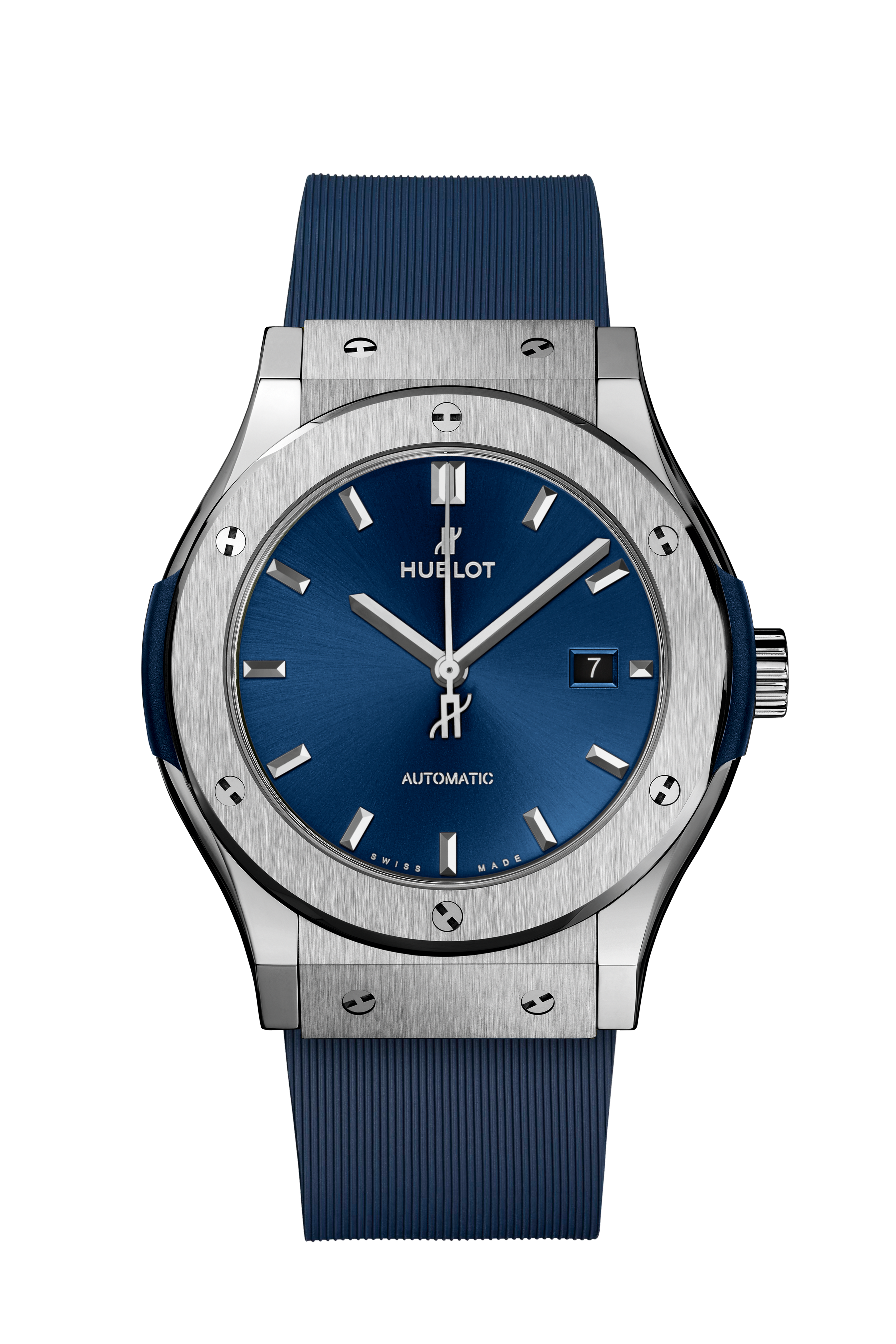 hublot classic fusion titanium blue 42mm