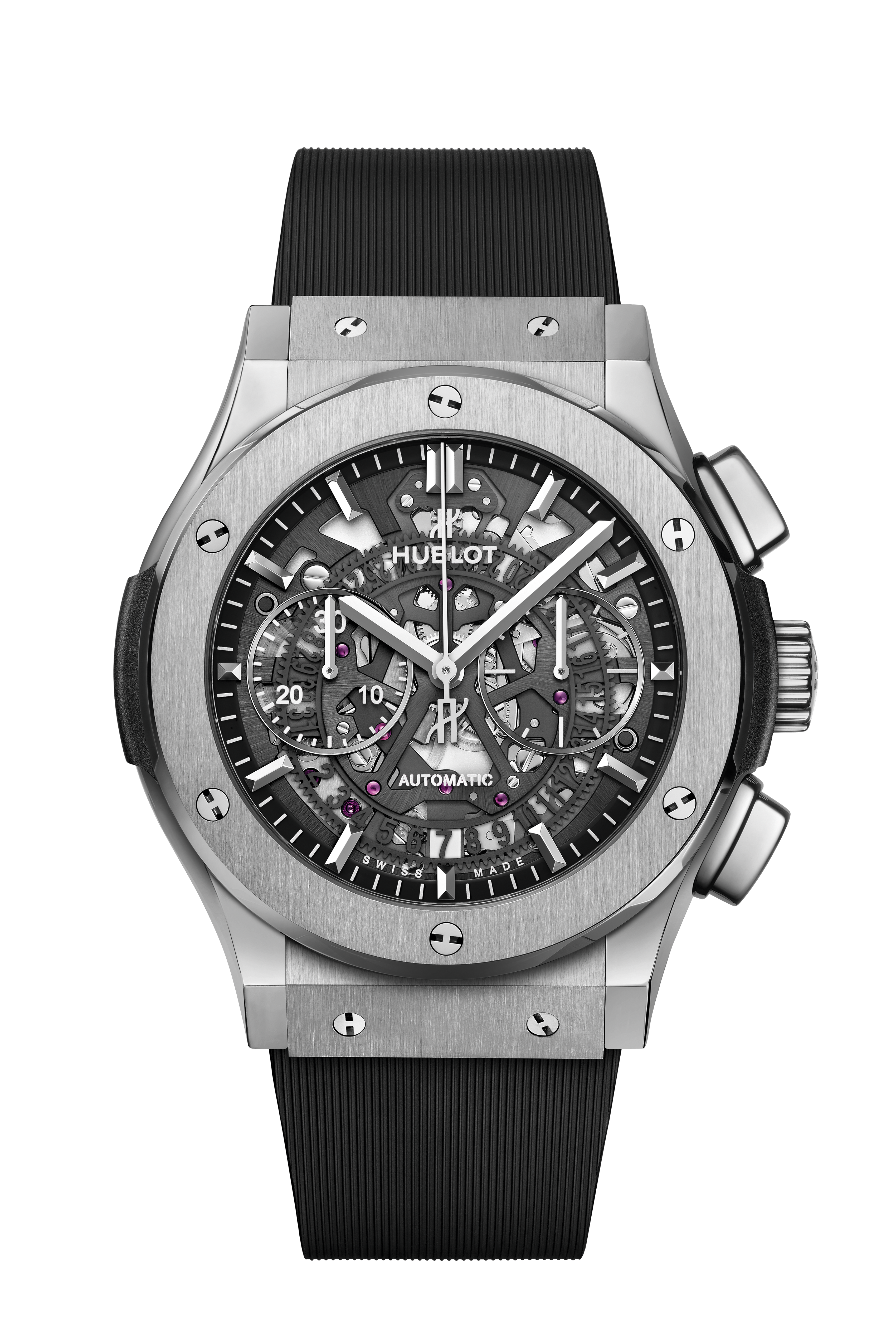 ウブロ HUBLOT クラシック・フュージョン アエロ・フュージョン オールホワイト 525.NE.0127.LR ホワイト、シルバー チタン 自動巻き メンズ 腕時計