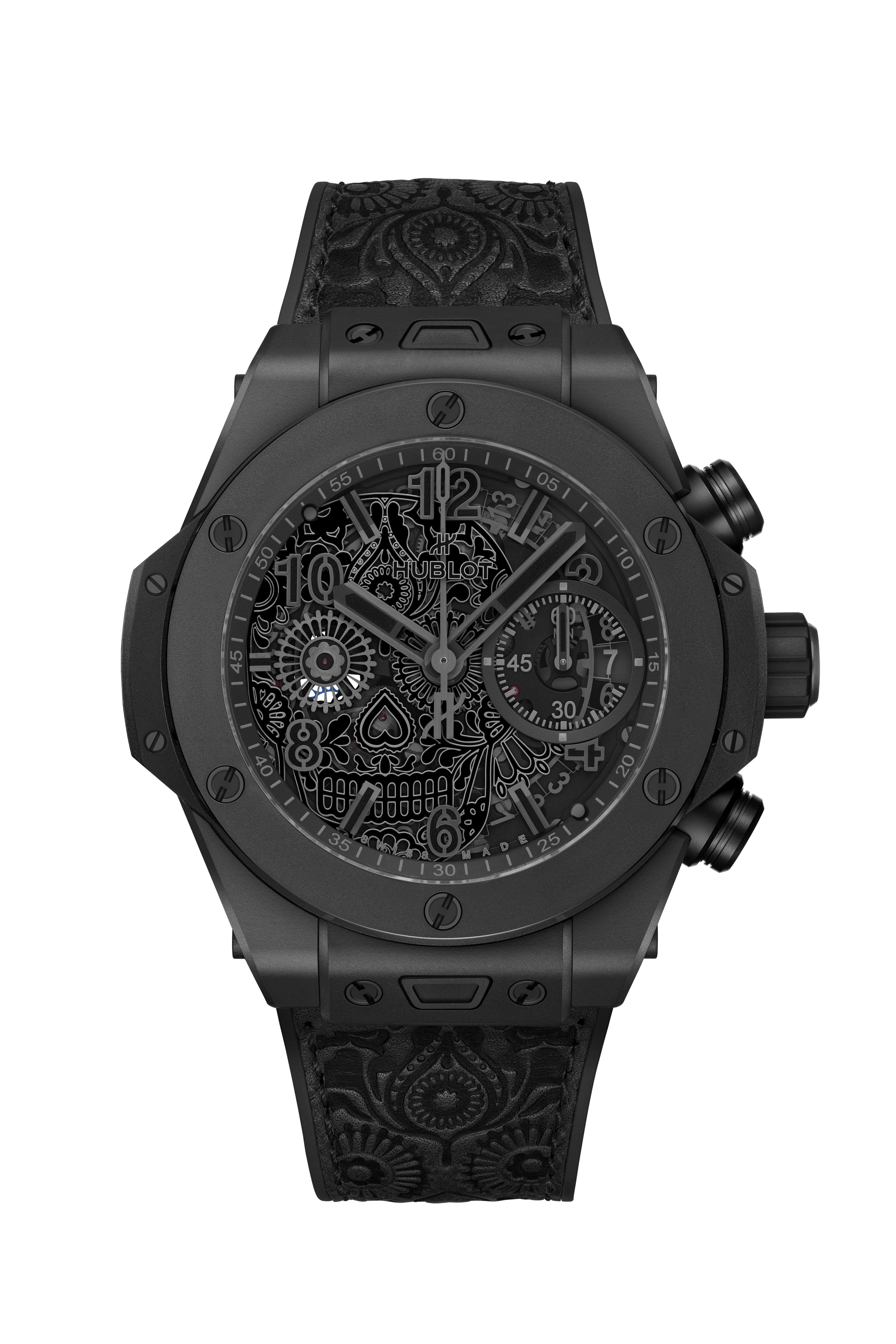 Hublot Big Bang ブラック スケルトン Hublot King Power Unico Skeleton Dial Titanium 45mm Men's Watch