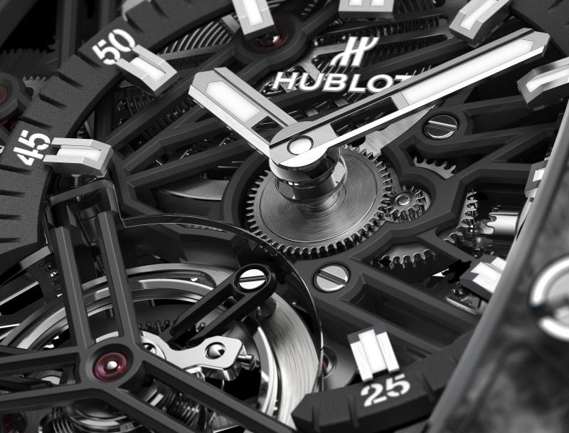 Case close-up of the Spirit of Big Bang Tourbillon Carbon Black