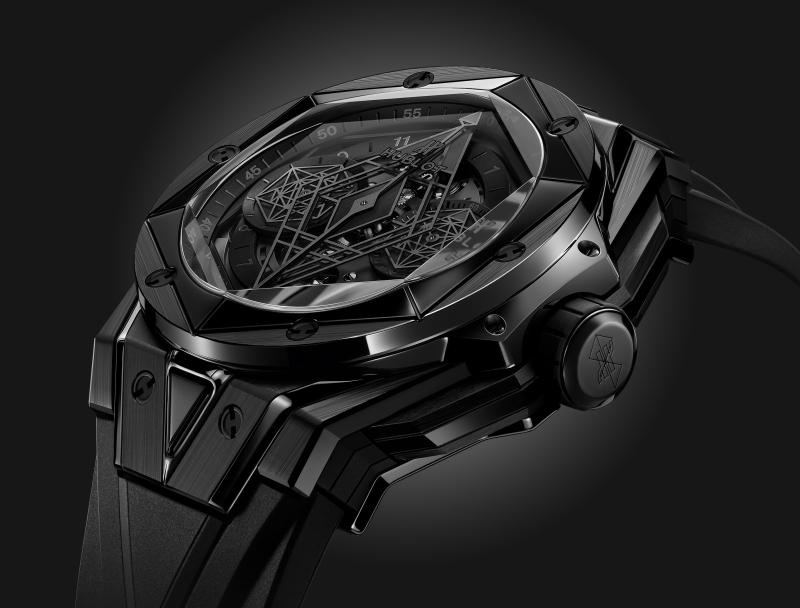 THE BIG BANG UNICO SANG BLEU II ALL BLACK GETS INKED IN BLACK | Hublot