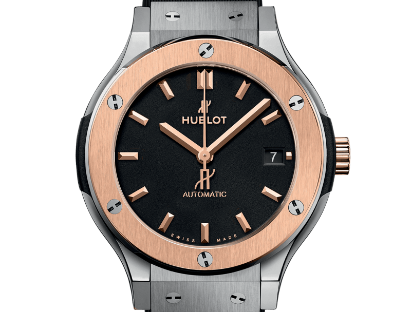 hublot classic fusion titanium gold
