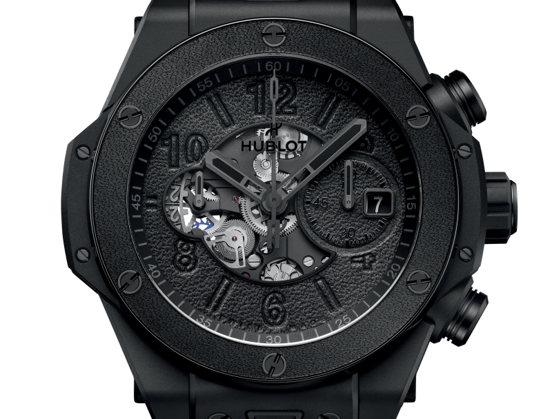 Hublot ブラック レザーバンド クロコダイル 