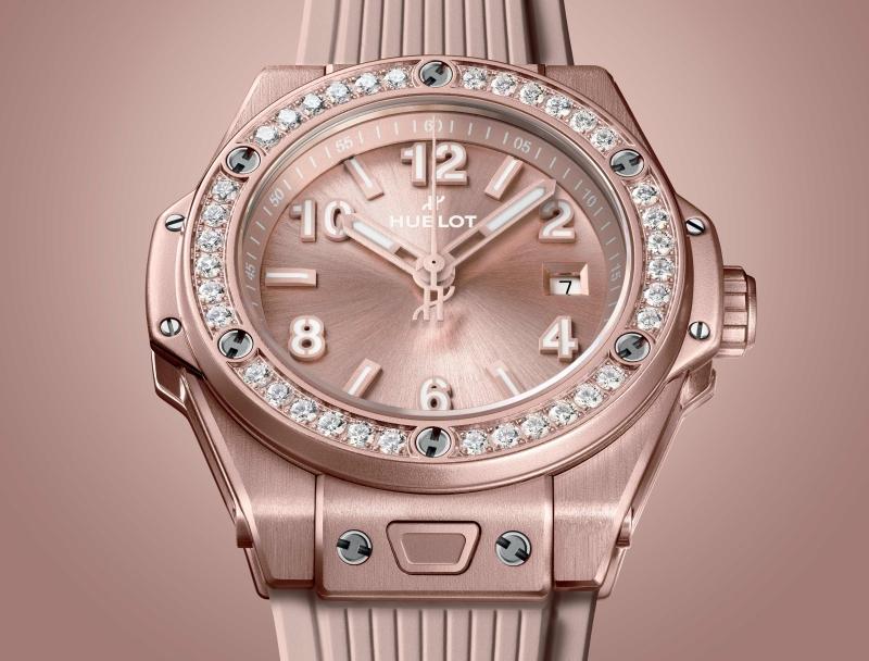 Big Bang One Click Aluminium Pink Diamonds 33 mm | Hublot