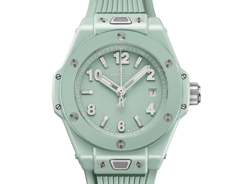 ハーロックベージュ Big Bang Mint Green Ceramic 33 mm | Hublot