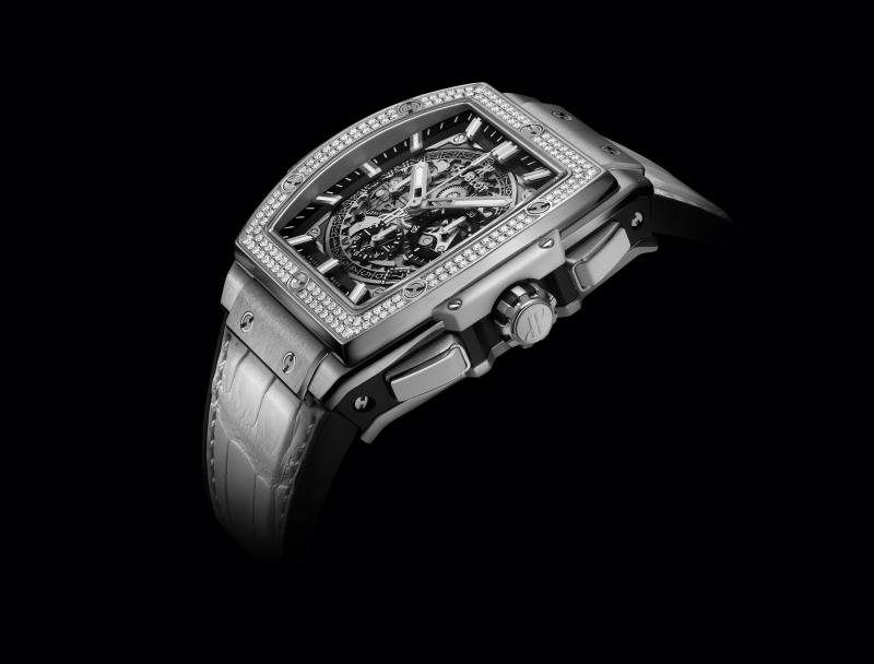 Spirit of Big Bang Titanium White Diamonds 45 mm, side view