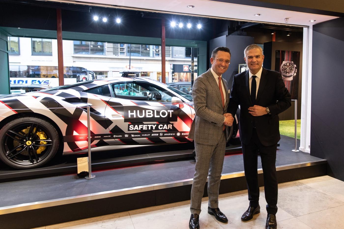 Ricardo Guadalupe with partner at Harrods