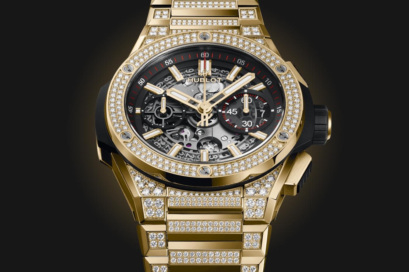 Big Bang Integrated Yellow Gold Pav 42 mm Hublot PL