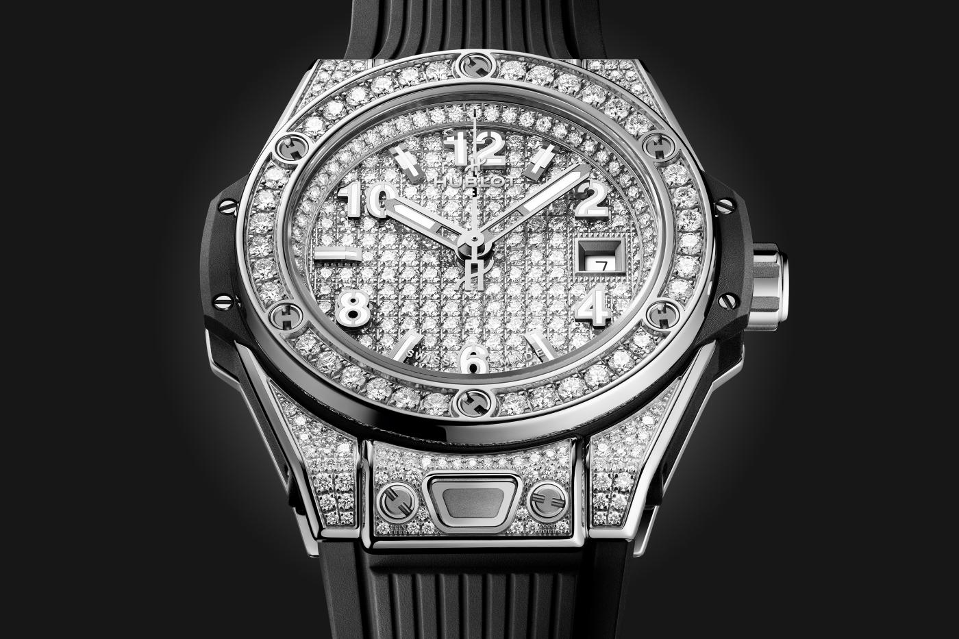 Big Bang One Click Steel Full Pavé 33 mm | Hublot