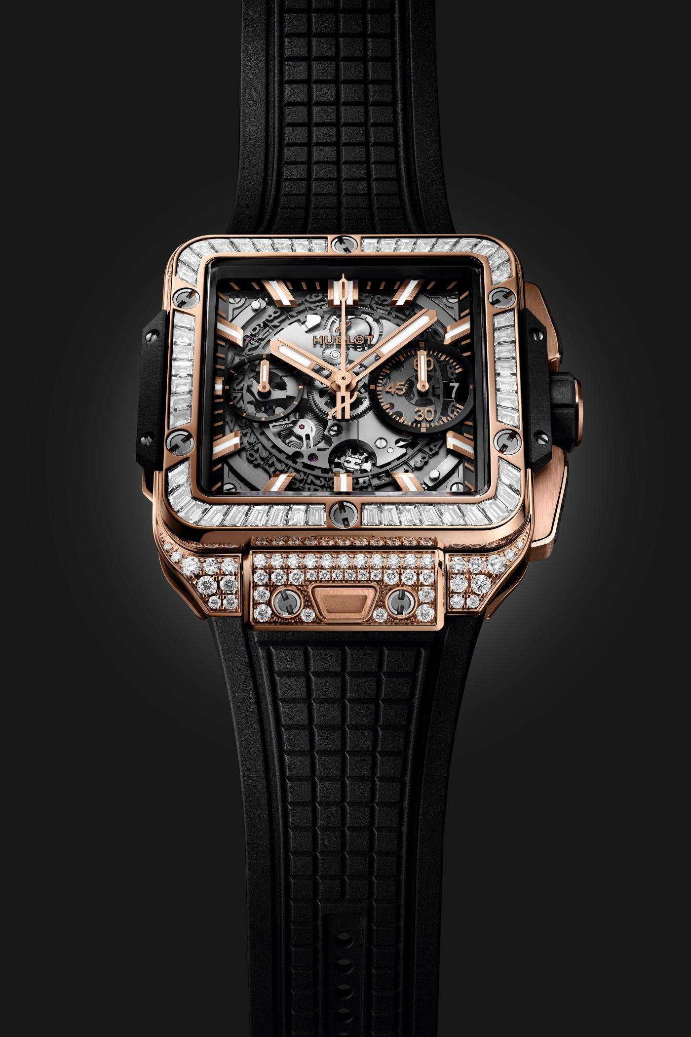 Square Bang Unico King Gold Jewellery 42 mm