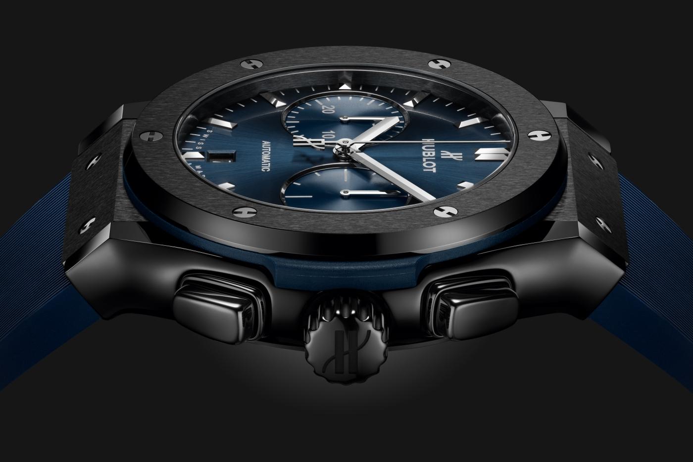 Classic Fusion Ceramic Blue Chronograph 45 mm