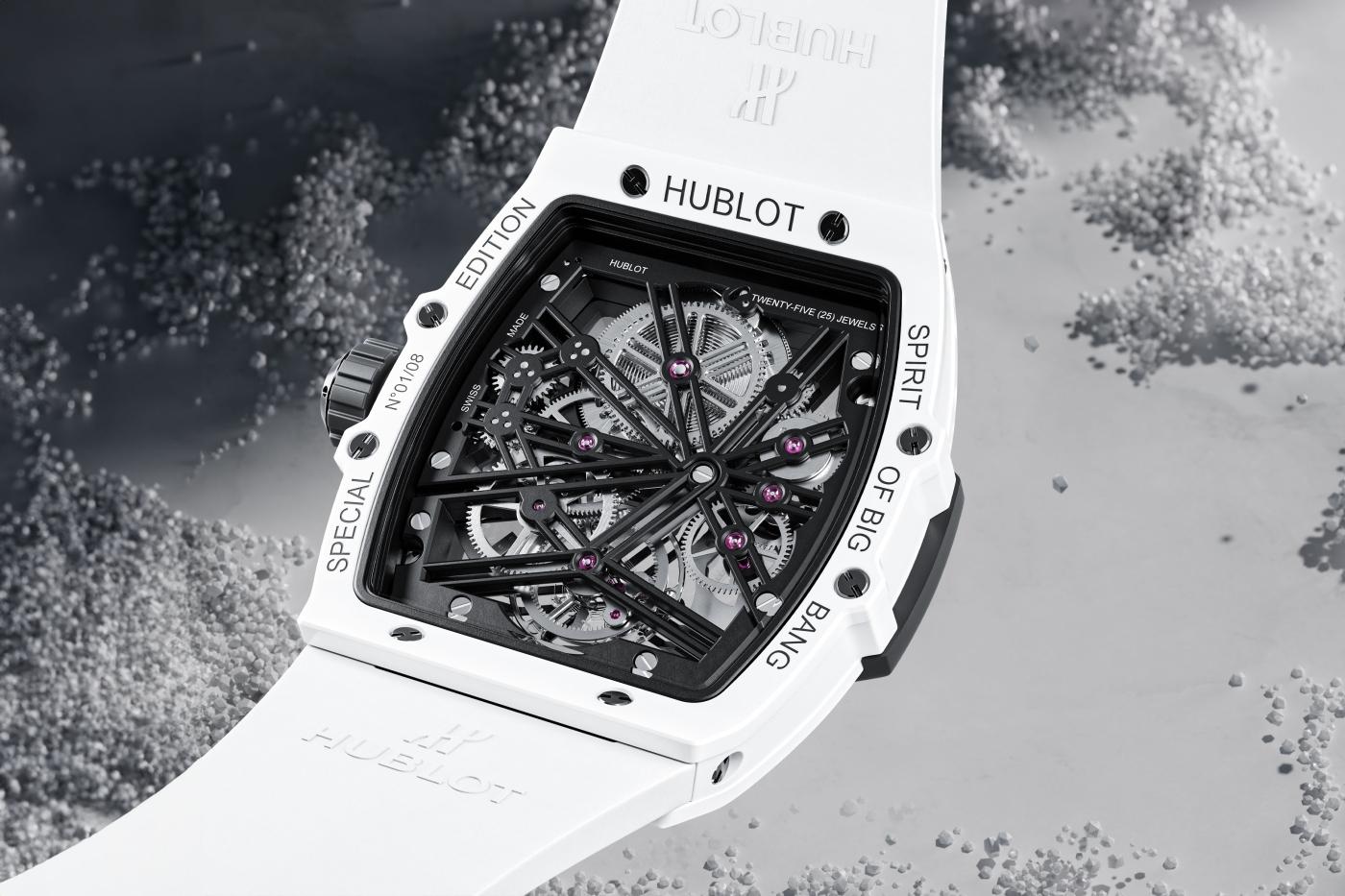 Spirit of Big Bang Tourbillon 5 Day Power Reserve White Ceramic 42 mm Hublot