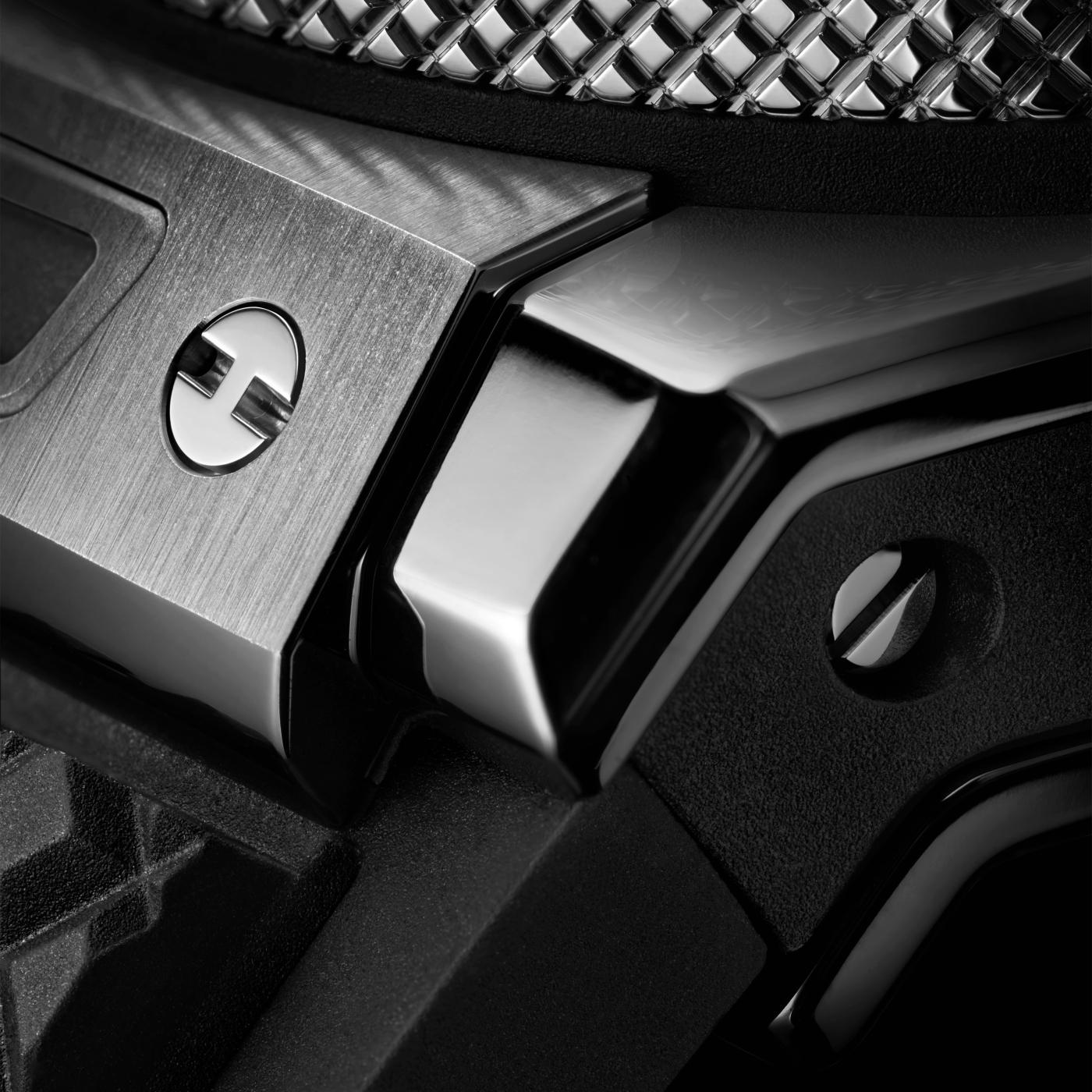 Titanium case close-up