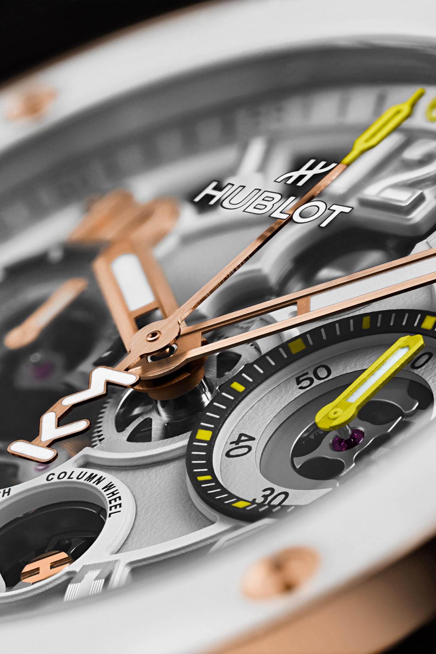 Big Bang Reloaded Kylian Mbappé White Ceramic - CloseUP 2 Shot