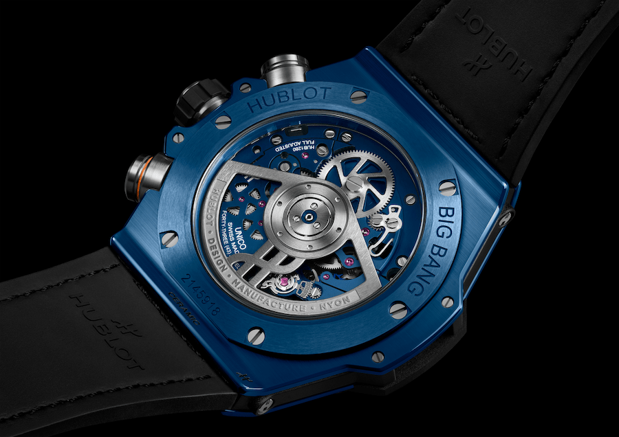 Big Bang Unico Reloaded Blue Ceramic watch back detail
