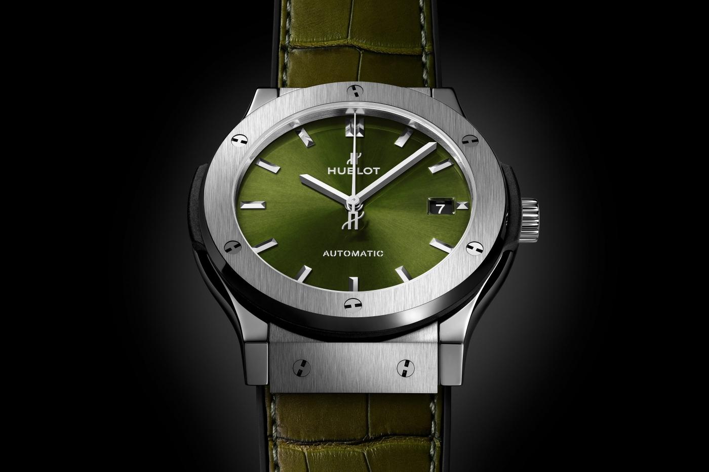 hublot classic fusion titanium green