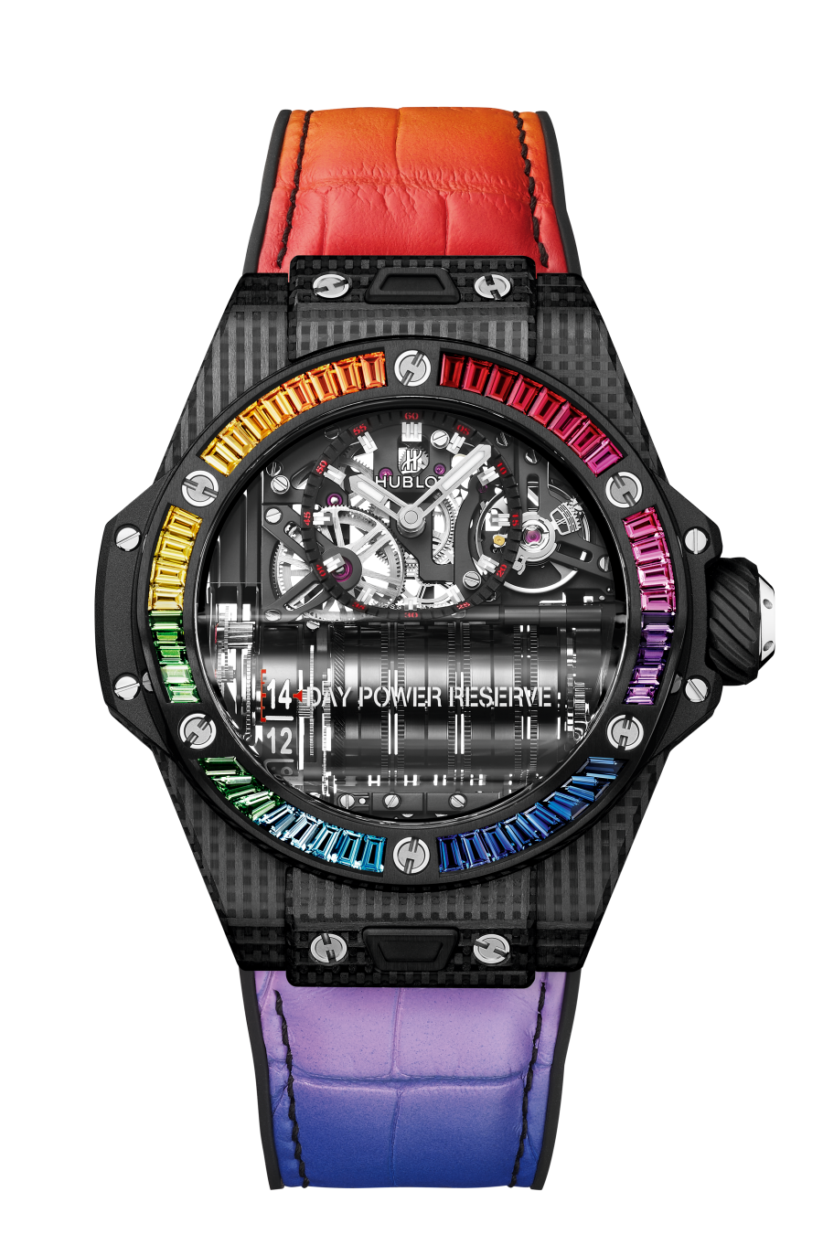 Big Bang Mp 11 Power Reserve 14 Days 3d Carbon Rainbow 45 Mm Hublot