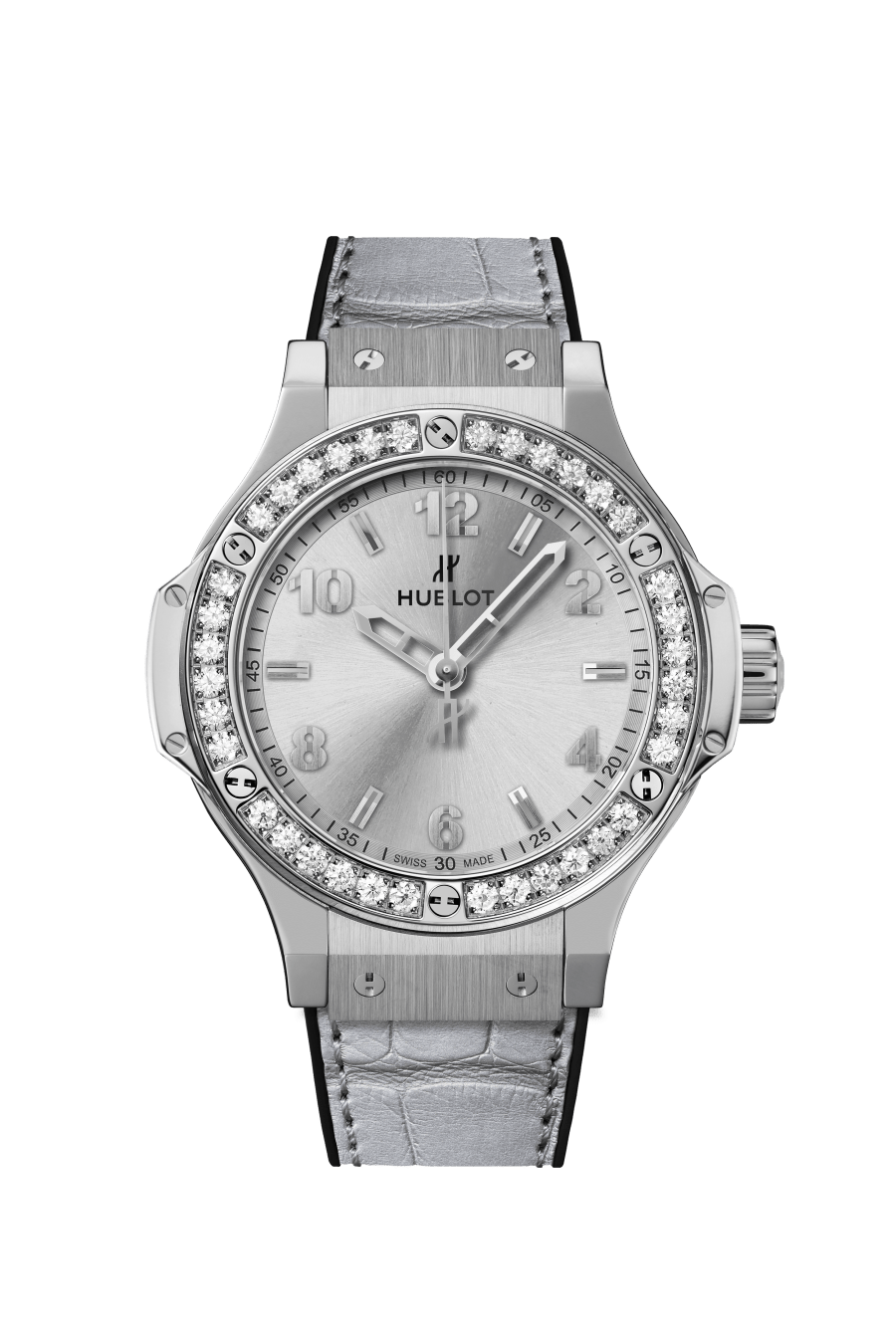 Big Bang Monochrome Steel Diamonds 38 Mm