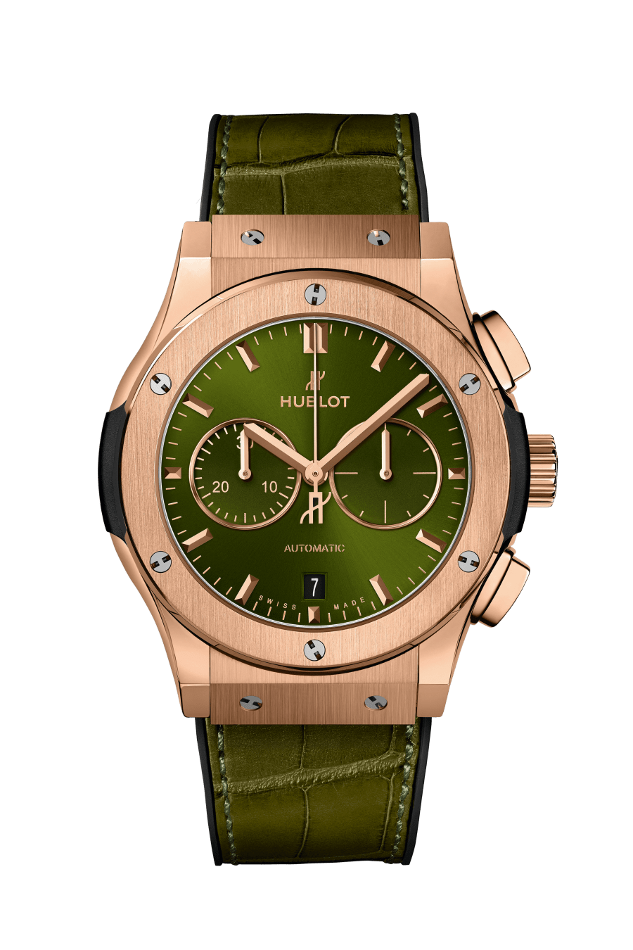 hublot classic fusion blue chronograph king gold