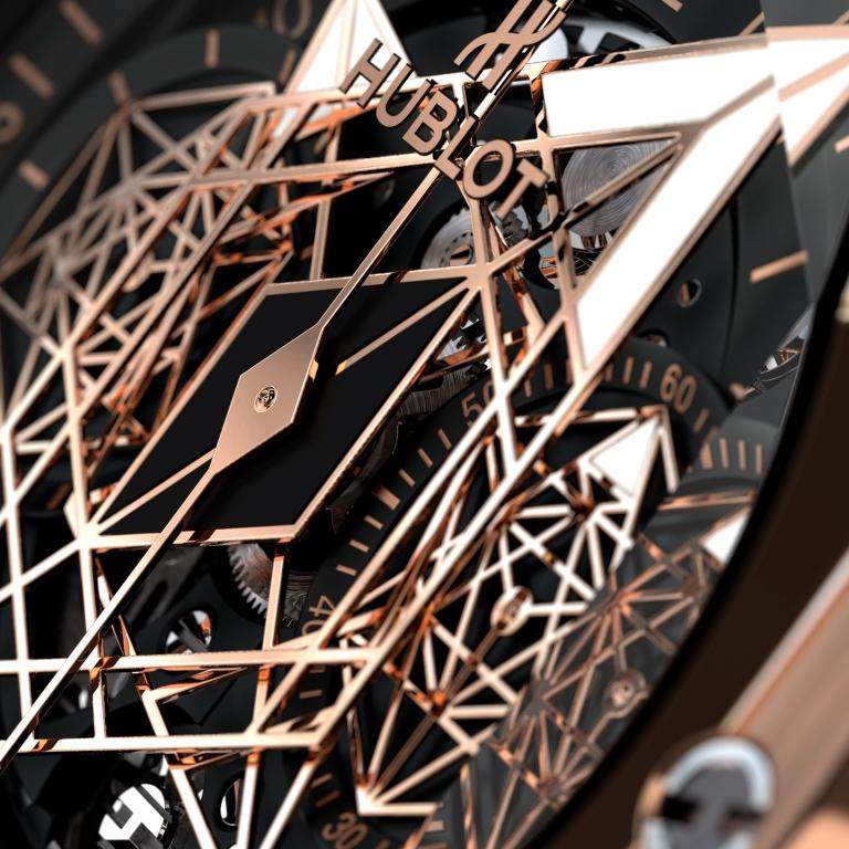 Big Bang Sang Bleu II King Gold - Dial close-up